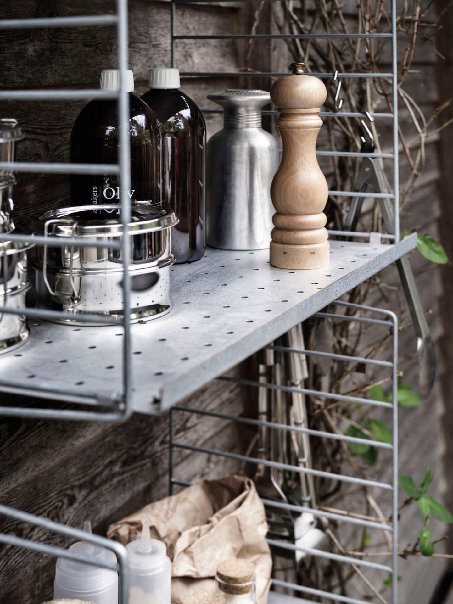 String Outdoor shelving system Hx85 cm String Furniture STRING REGAL OUTDOOR